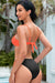 Contrast Cutout Bikini Set with Tie Back Styling and Underwire