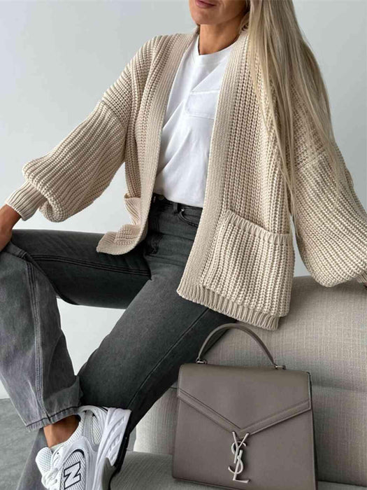 Cozy Luxe Oversized Knit Cardigan with Relaxed Sleeves