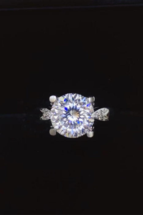 Timeless Elegance: 2 Carat Moissanite & Zircon Sterling Silver Ring