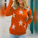 Winter Chic Star Pattern Round Neck Sweater - Your Essential Cozy Layer