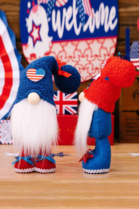 Red, White, and Blue Gnome Partners - Fun Fourth of July Decoration Set