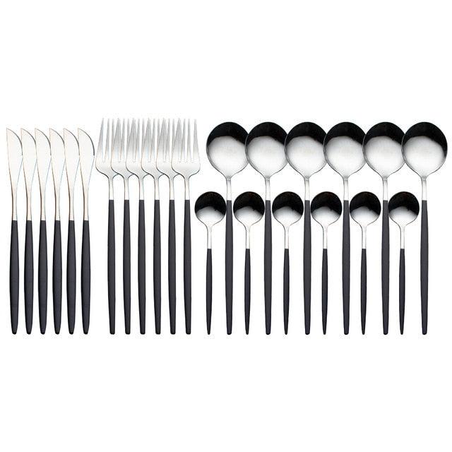 Sophisticated Dining Experience: Deluxe Stainless Steel Cutlery Set for 6