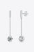 Elegant Lab-Diamond Drop Earrings with Zircon Accents - 2 Carat Glamour