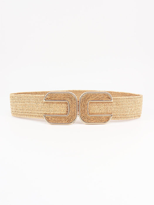 Chic Braided Waist Belt with Textured Design