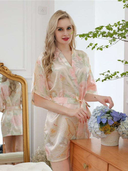 Floral Elegance Kimono Wrap for Women