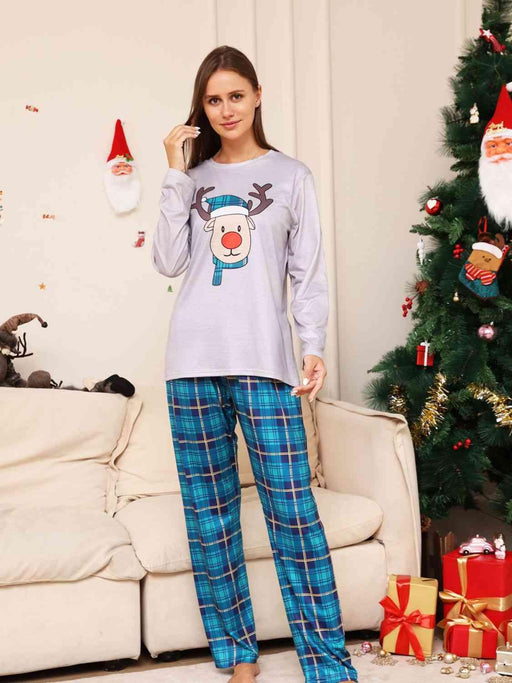 Rudolph Holiday Cheer Outfit with Stylish Plaid Trousers