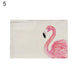 Chic Flamingo-Print Linen Table Mat for Heat Protection and Style