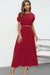 Elegant Crop Top and Maxi Skirt Set with Puff Sleeves - Perfect Casual Attire