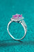 Timeless Elegance 2 Carat Moissanite Sterling Silver Ring with Zircon Accents - Radiant Sparkle Collection