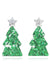 Festive Acrylic Christmas Tree Dangle Earrings