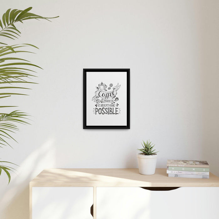 Elegant Eco-Friendly Matte Canvas Print with Black Pinewood Frame