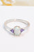 Radiant Opal and Zircon Silver Ring: Embrace the Essence of Elegance