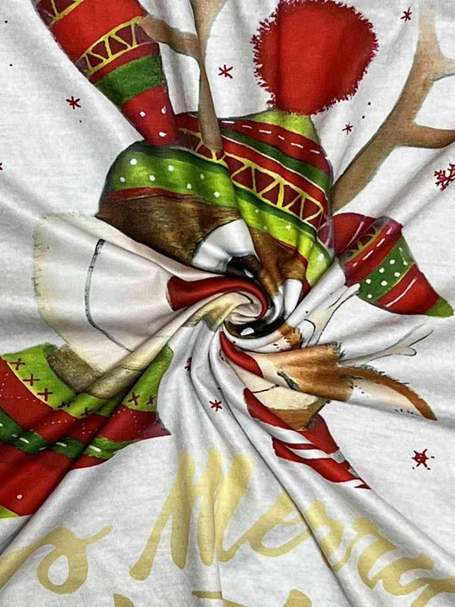 Holiday Cheer Plus Size Reindeer Long Sleeve Tee