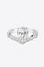 Elegant Teardrop Sterling Silver Ring with 1 Carat Lab-Diamond and Zircon Accents