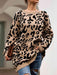 Leopard Print Oversized Knit Sweater