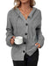 Stylish Button-Up Cozy Hooded Cardigan with Adjustable Drawstring