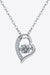 Elegant Moissanite & Zircon Pendant Necklace in Platinum-Plated Sterling Silver