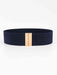 Chic Elastic Belt with Sleek Alloy Buckle - A Stylish Addition for Any Ensemble