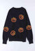 Sparkling Fall Pumpkin Sequin Oversized Sweater