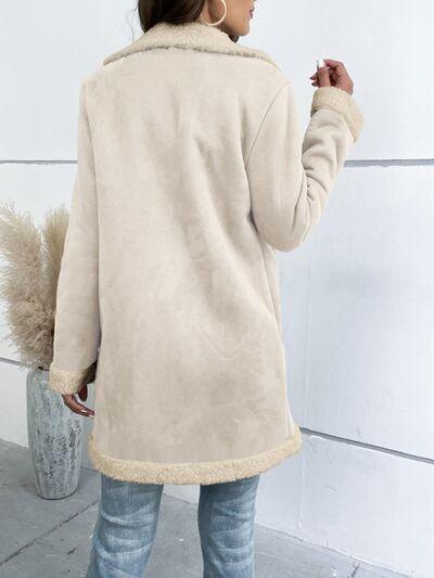 Chic Buttoned Long Coat with Lapel Collar: Fashionable and Cozy Outerwear for Winter