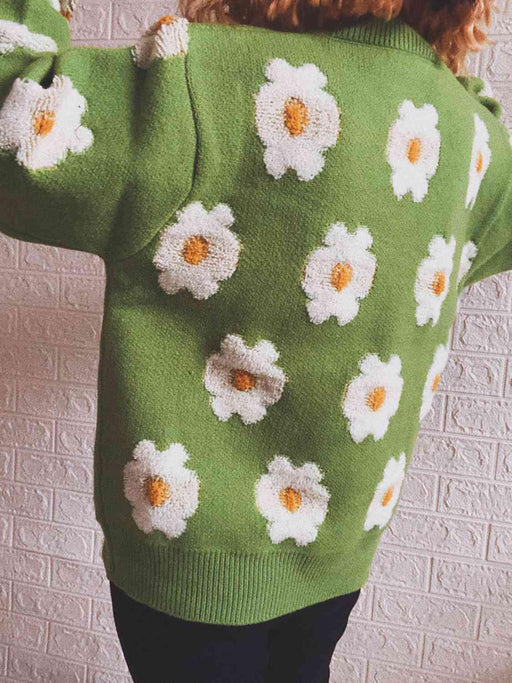 Floral Bliss Long Sleeve Knit Sweater