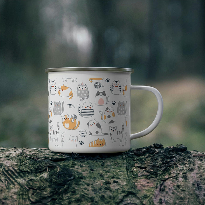 Enamel Coated Stainless Steel Mug for Outdoor Pet Enthusiasts