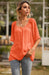 Elegant Square Neck Pleated Blouse - All-Occasion Women's Top