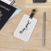 Elite Maison Lightweight Acrylic Luggage Tag Set with Customizable Leather Strap