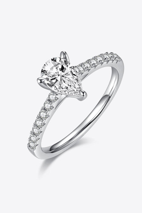 Elegant Moissanite and Zircon Silver Ring Set - Timeless Gemstone Duo in Luxurious Gift Packaging