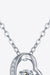 Elegant Moissanite & Zircon Pendant Necklace in Platinum-Plated Sterling Silver