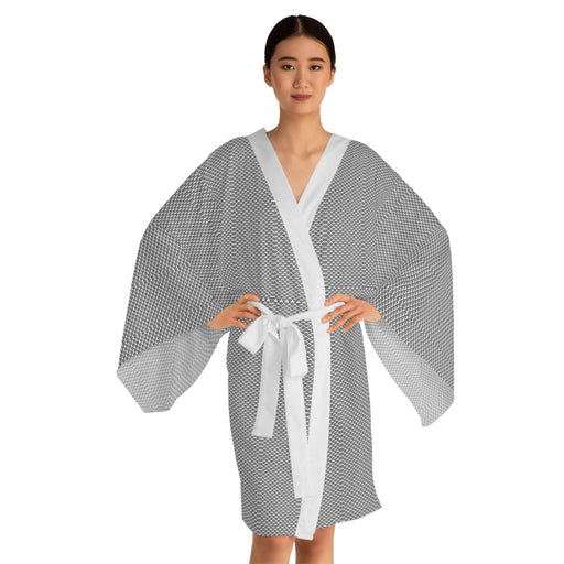 Japanese Elegance: Elegant Long Kimono with Flowing Bell Sleeves