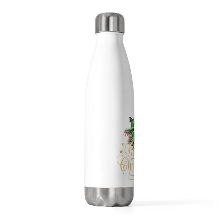 Festive Christmas 20oz Insulated Water Bottle with Copper-Lined Interior