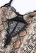 Leopard Print Lace Detailed Open Back Teddy