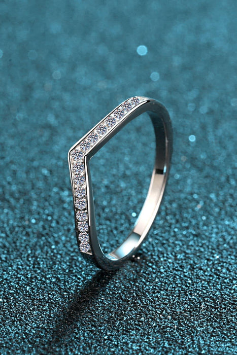 Elegant Moissanite Sterling Silver Ring: Timeless Sophistication