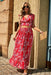 Chic Floral Frill Maxi Ensemble