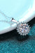 Radiant Moissanite and Lab-Diamond Pendant Necklace in Luxurious Sterling Silver - A Statement of Timeless Elegance