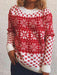 Snowflake Patterned Warm Long Sleeve Sweater