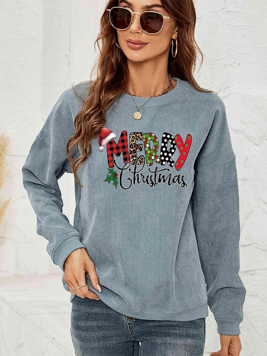 Festive Cheer Merry Christmas Graphic Sweatshirt