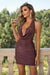 Floral Lace-Up Halter Neck Ruched Sheath Mini Dress