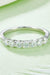 Elegant Moissanite and Lab-Diamond Sterling Silver Eternal Love Ring