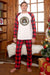 Joyful Festive Plaid Bottoms and Graphic Tee Set