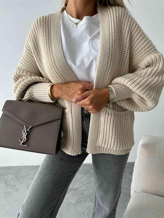 Cozy Luxe Oversized Knit Cardigan with Relaxed Sleeves