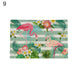 Chic Flamingo-Print Linen Table Mat for Heat Protection and Style