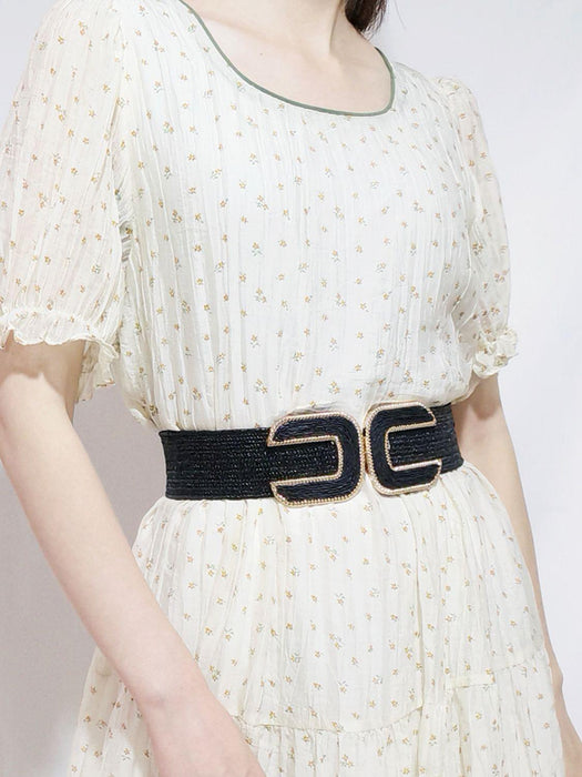 Chic Braided Waist Belt with Textured Design