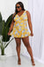 Golden Sunflower Flare Swim Dress - Marina West Swim