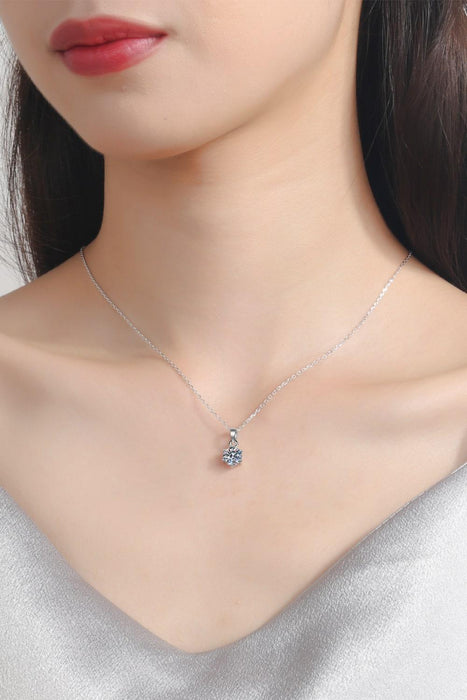 Dazzling Lab-Grown Diamond Sterling Silver Pendant Necklace