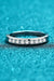 Shimmering Moissanite Silver Band - Sleek Modern Style