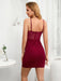 Chic Chain-Accented Sweetheart Mini Dress with Spaghetti Straps