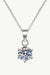 Dazzling Moissanite Pendant Necklace in Sterling Silver