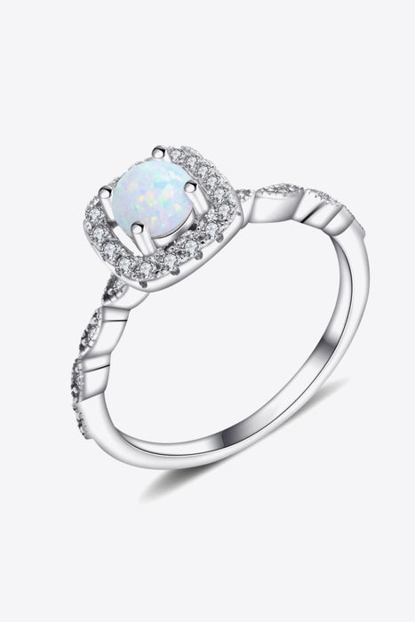 Opal Adorned Sterling Silver Ring: Elevate Your Style